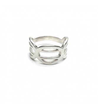 R002244 Handmade Sterling Plain Simple Silver Stylish Ring Genuine Solid Stamped 925